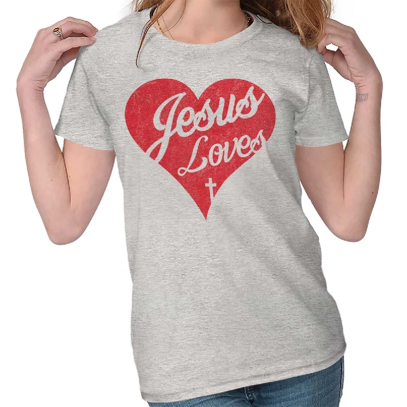 Jesus Loves Ladies T Shirt