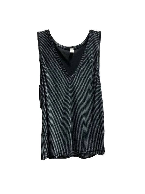 Athletic Tank Top By Lululemon In Black & Grey, Size: 6