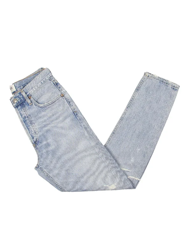 Jamie Womens Mid-Rise Destroyed Skinny Jeans