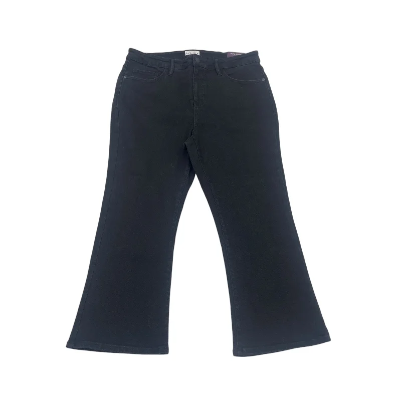 Jeans Flared By Ava & Viv In Black Denim, Size:10