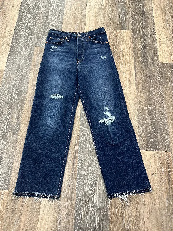 Jeans Straight By Levis In Blue Denim, Size: 4