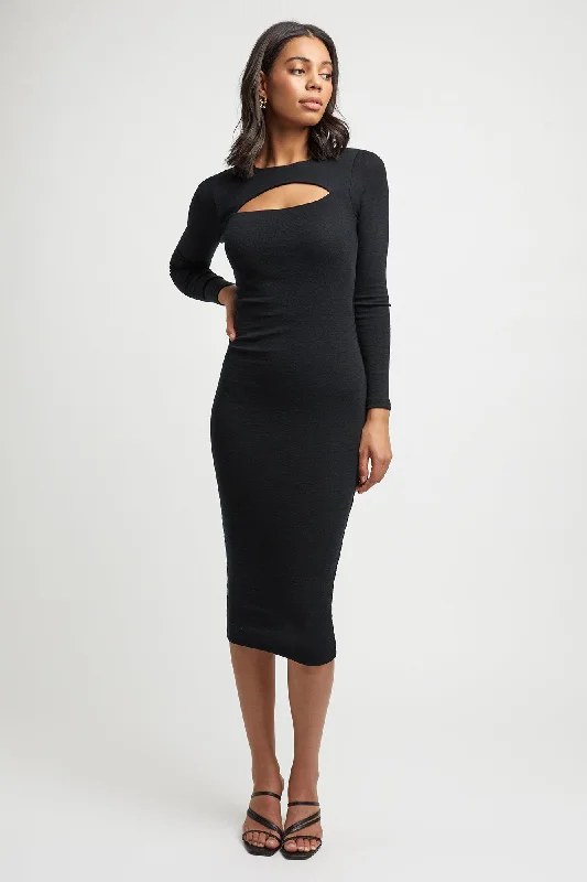 Keegan Long Sleeve Midi Dress