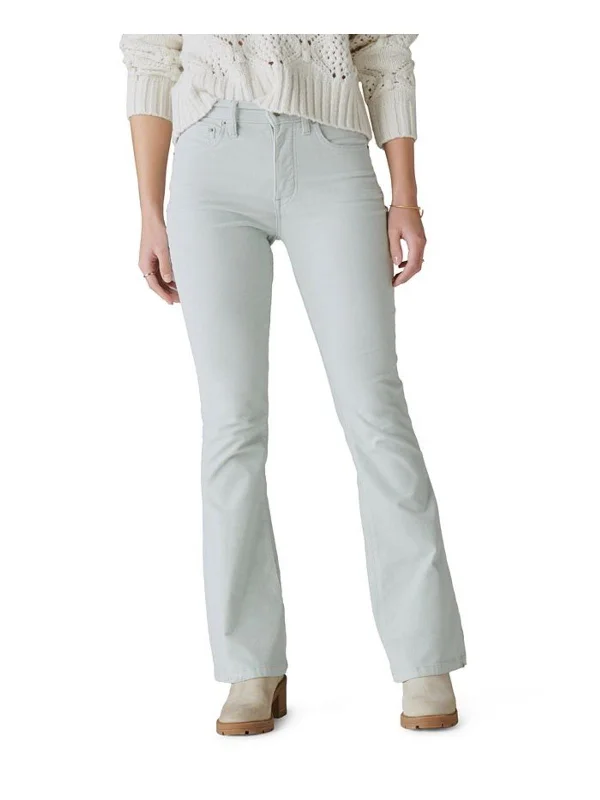 Stevie Womens Corduroy High Rise Flared Jeans