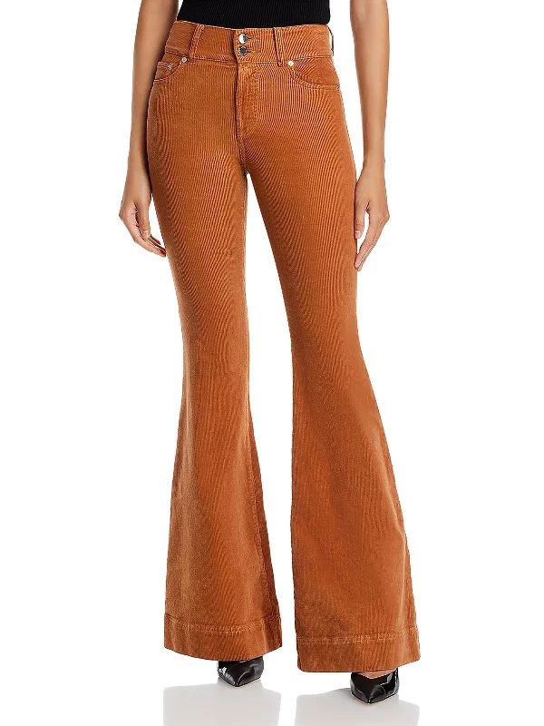 Womens Corduroy High Rise High-Waisted Jeans