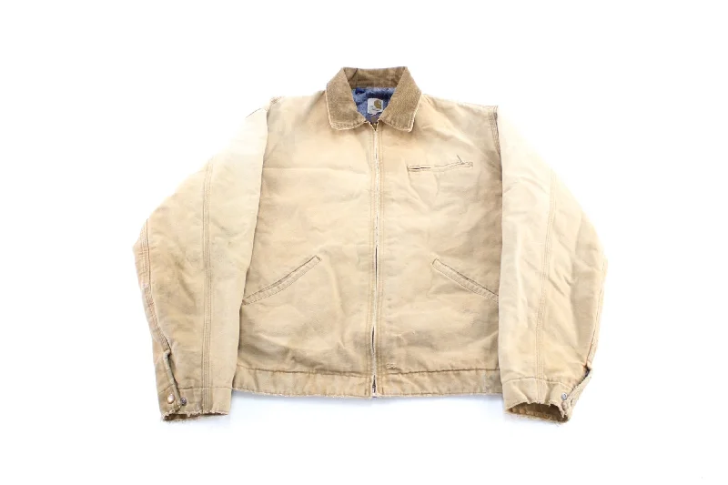 70's Carhartt Tan Blanket Lined Detroit Zip Up Jacket