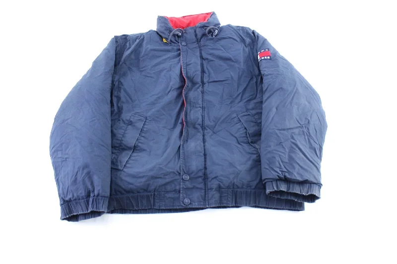 90's Tommy Hilfiger Logo Patch Blue Zip Up Jacket