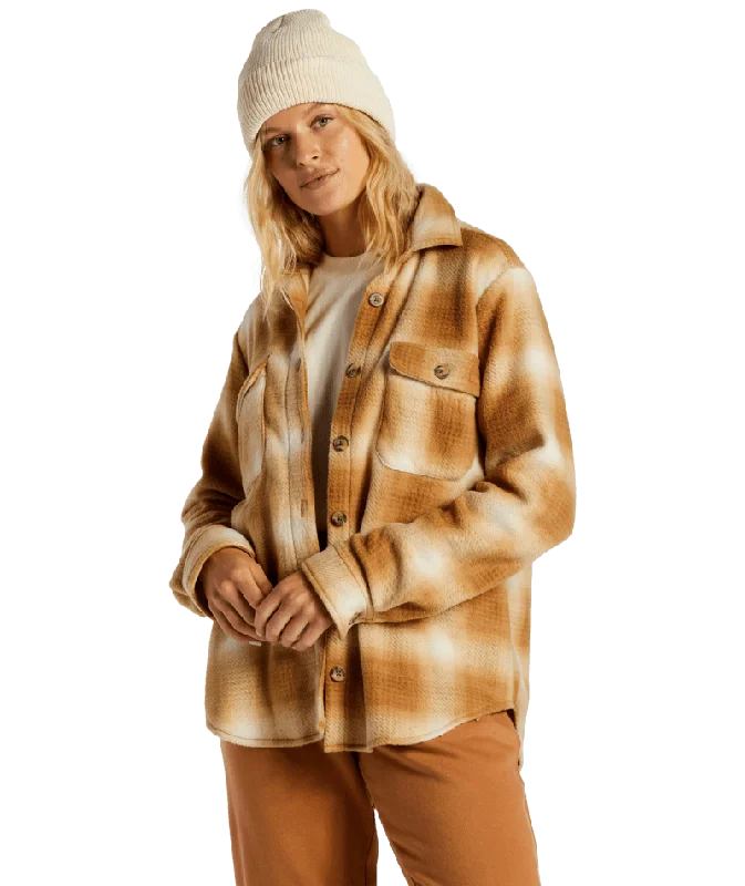 BILLABONG Women's A/Div Forge Fleece Flannel Shacket Caramel