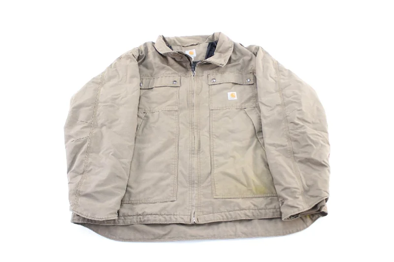 Carhartt Logo Patch Brown Zip Up Jacket