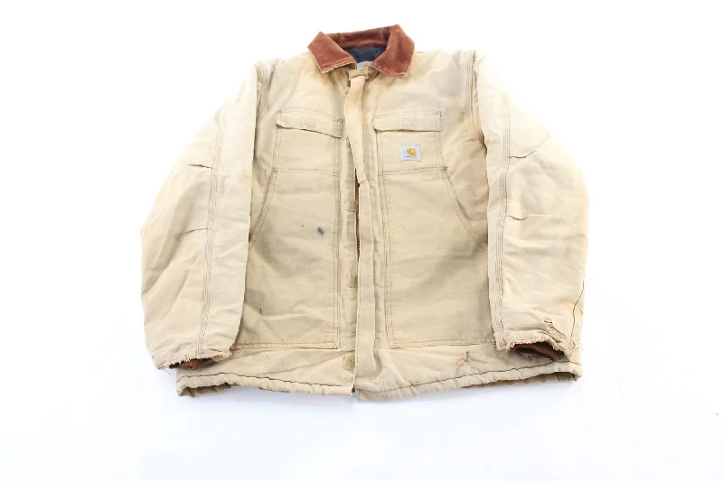 Carhartt Logo Patch Tan Traditional Zip Up Jacket