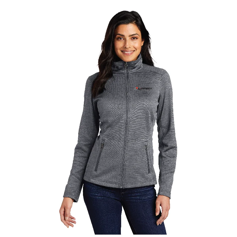 Ladies Digi-Stripe Fleece Jacket