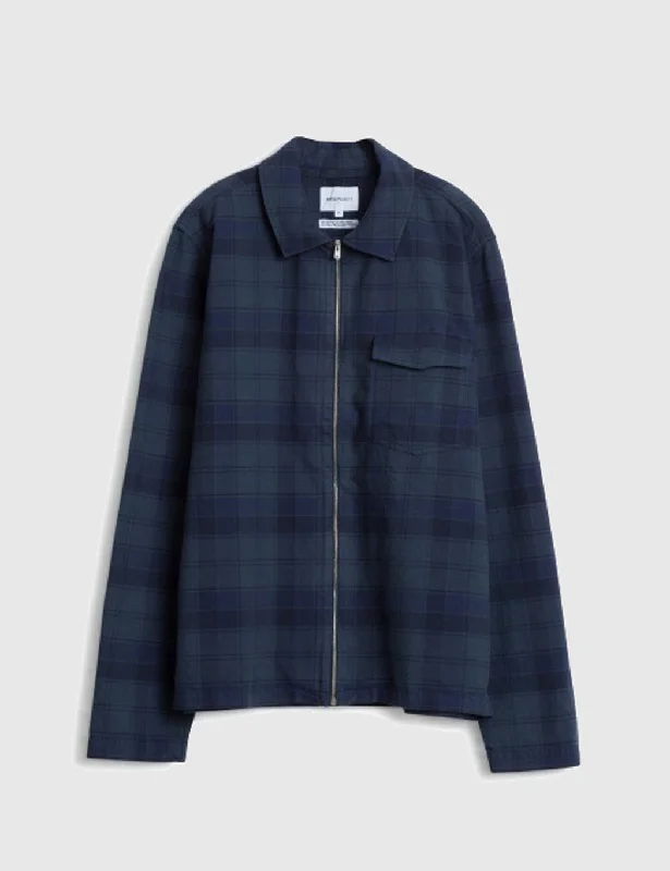 Norse Projects Elliot Jacket - Navy Check