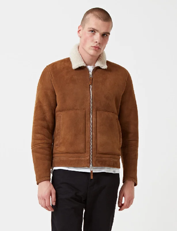 Norse Projects Elliot Shearling Jacket - Camel