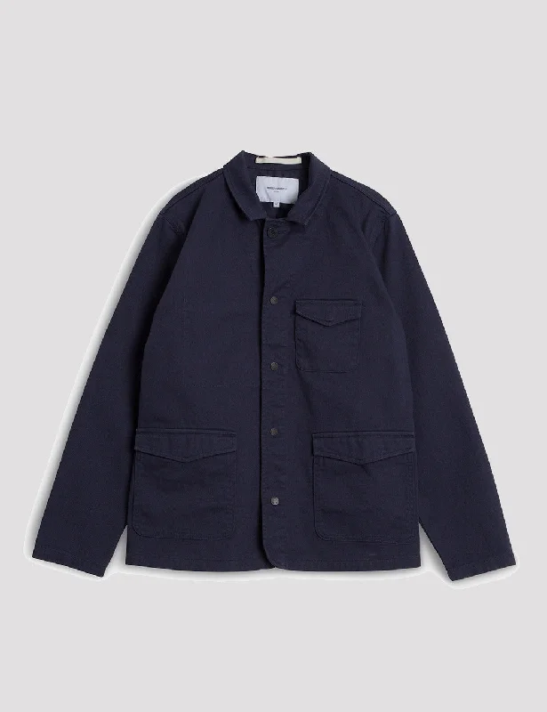 Norse Projects Heine Twill Jacket - Navy Blue