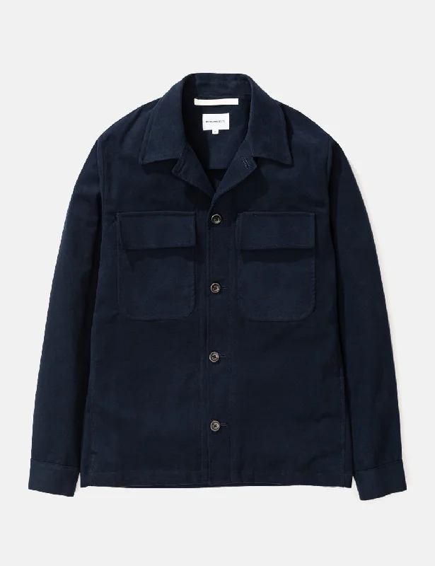 Norse Projects Kyle Moleskin Jacket - Dark Navy