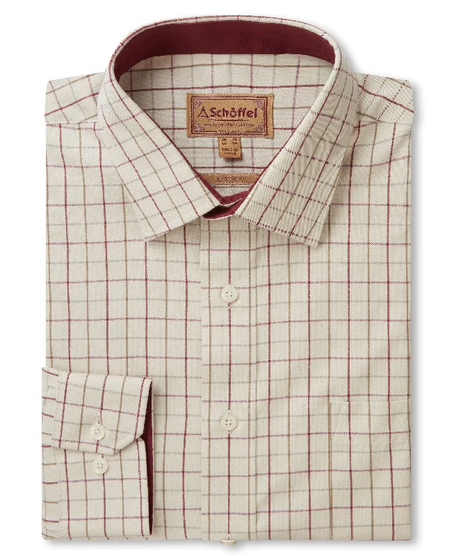 Burnham Tattersall Classic Shirt - Damson Tattersall