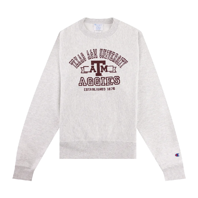 Texas A&M Aggies Reverse Weave Ribbon Crewneck