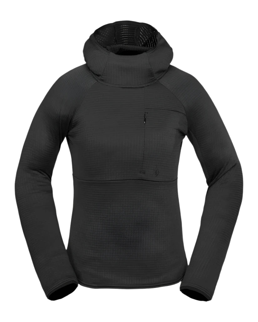 VOLCOM Women's Gridlock Balaclava Base Layer Top Black