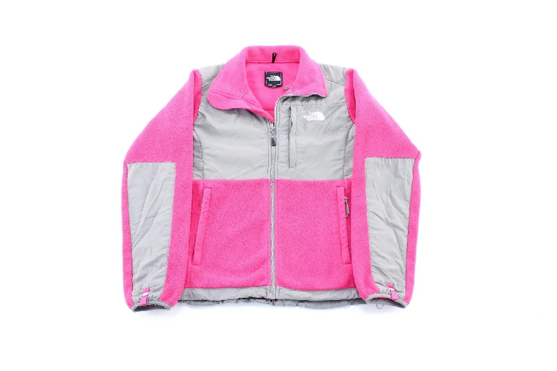 Women's The North Face Embroidered Logo Grey & Pink Zip Up Jacket