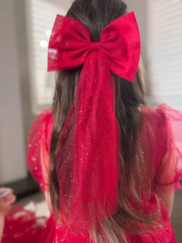 Sparkle Red Christmas Bow