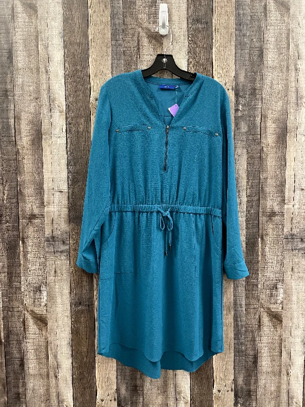 Blue Dress Casual Midi Apt 9, Size L