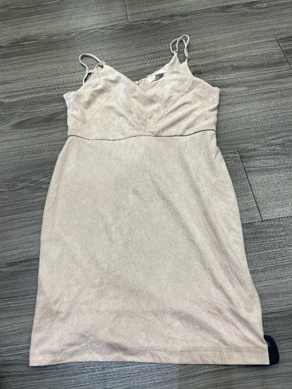 Cream Dress Casual Midi Sans Souci, Size L