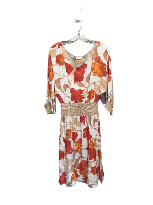 Floral Print Dress Casual Midi By Maeve, Size: Xs