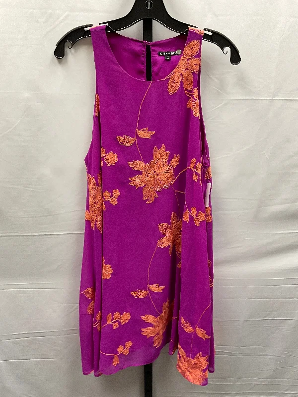 Orange & Pink Dress Casual Midi Gianni Bini, Size M