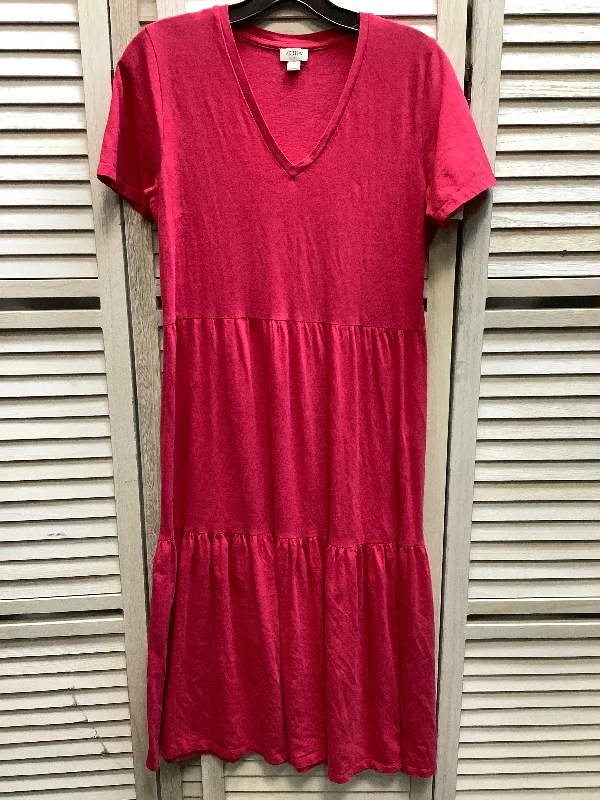 Pink Dress Casual Midi J. Crew, Size S