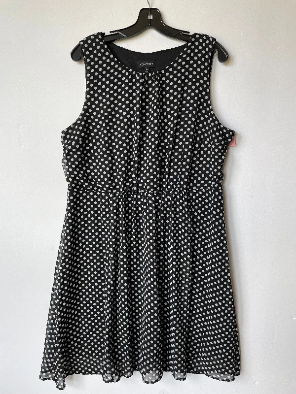 Polkadot Pattern Dress Casual Midi Voir Voir, Size 16