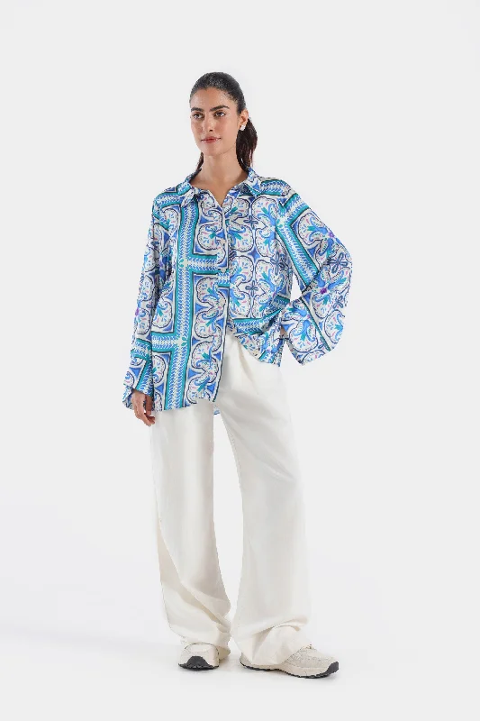 Printed Satin Shirt