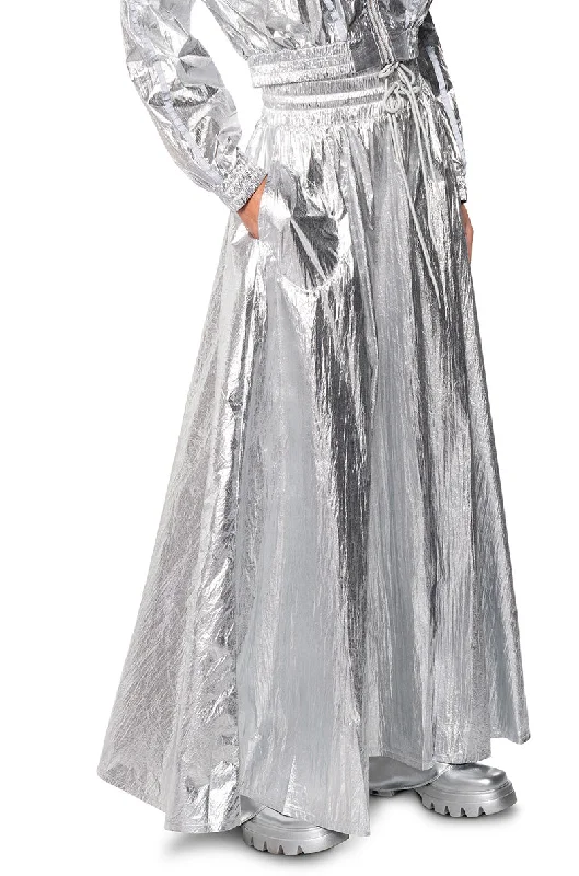 GIVE YOU THE WORLD HIGH WAIST METALLIC MAXI SKIRT