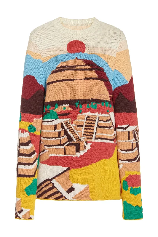 Ines Knit Sweater in Teotihuan Cashmere