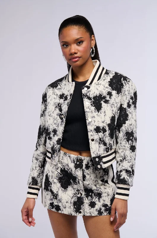 KICKBACK BROCADE BOMBER