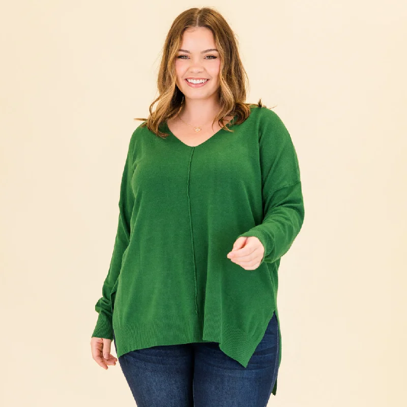 Perfect For Outside Sweater, Heather Dark Green