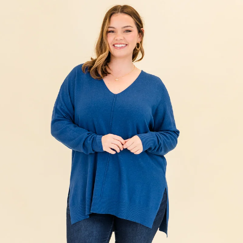 Perfect For Outside Sweater, Heather Light Navy