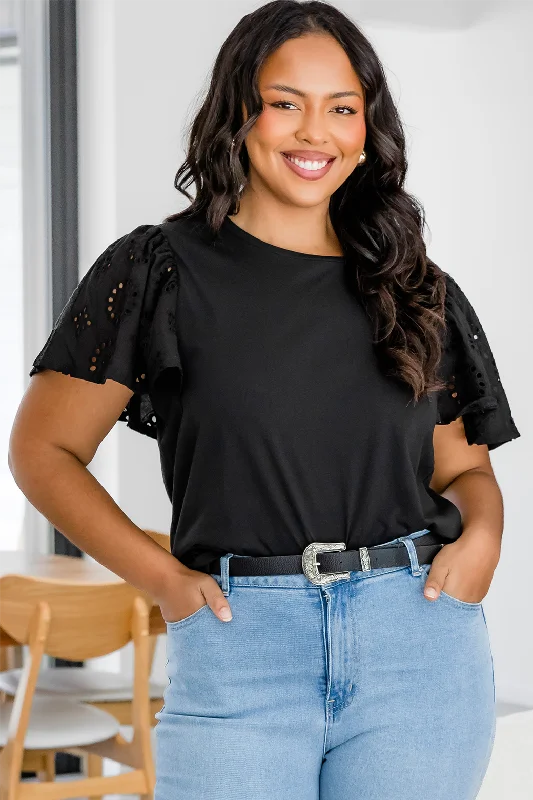 Sass Evelyn Tee Black