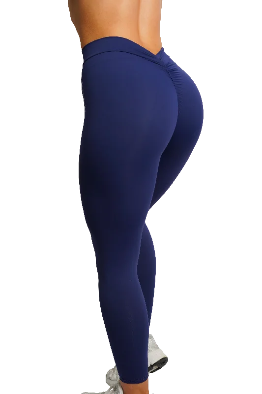 SCULPT V-BACK LEGGINGS - NAVY